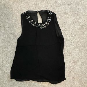 Zara black top with pearls